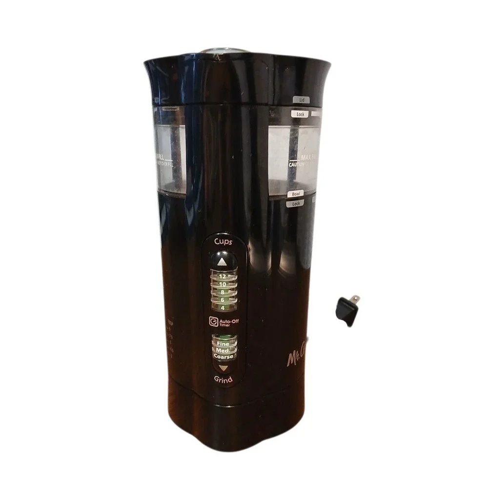 Mr Coffee IDS77 Electric Coffee Bean Mill Up To 12C Grinder Black Tested & Works